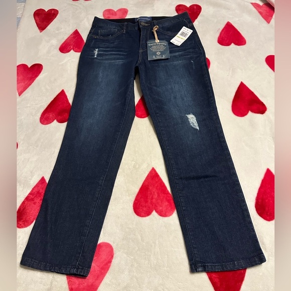 NWT Democracy Ab"solution® High Rise Distressed Blue Denim Skinny Jeans - Picture 13 of 16